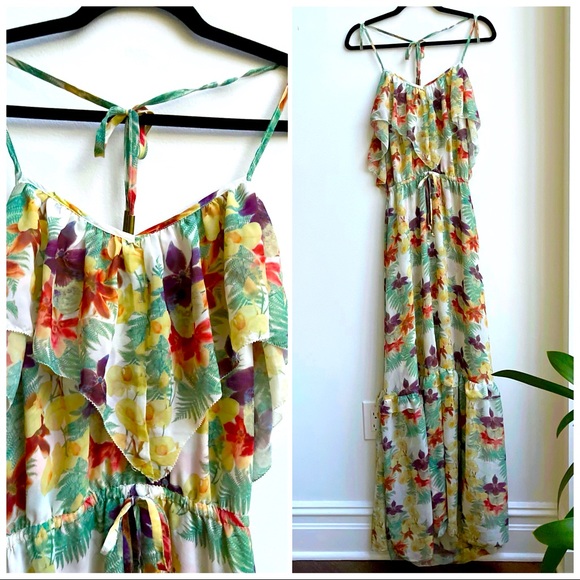 NWT 6 Shoreroad  orchid floral maxi dress - Picture 4 of 11